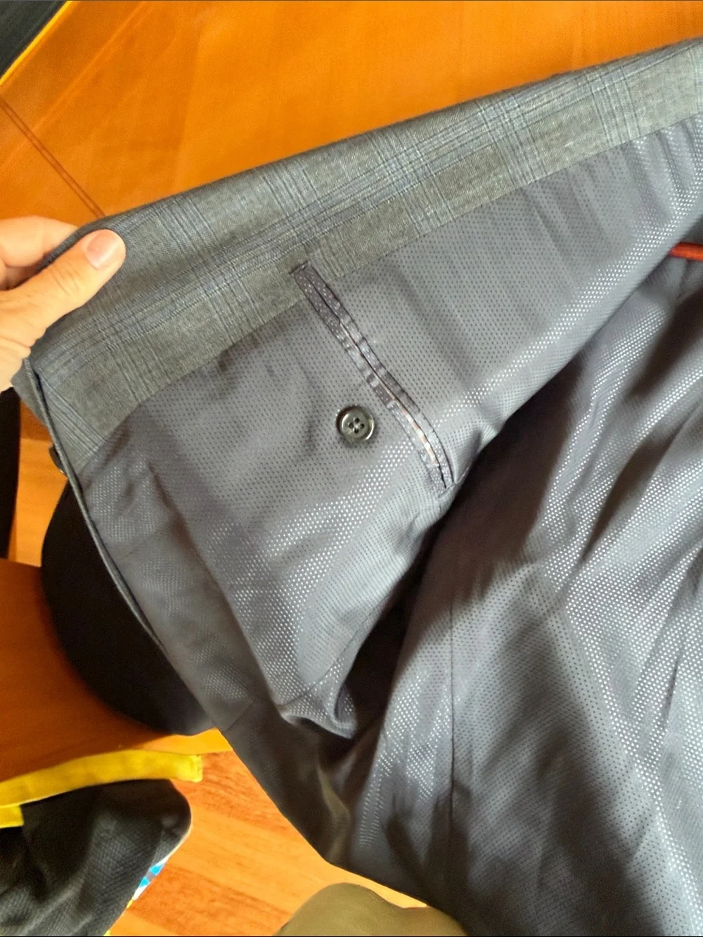 Macy's Men's Dark Charcoal Plaid Suit Jacket